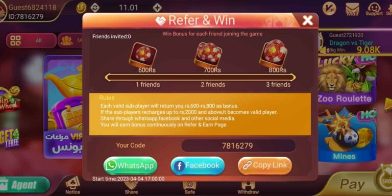 3Patti No1 Earn Through Referral